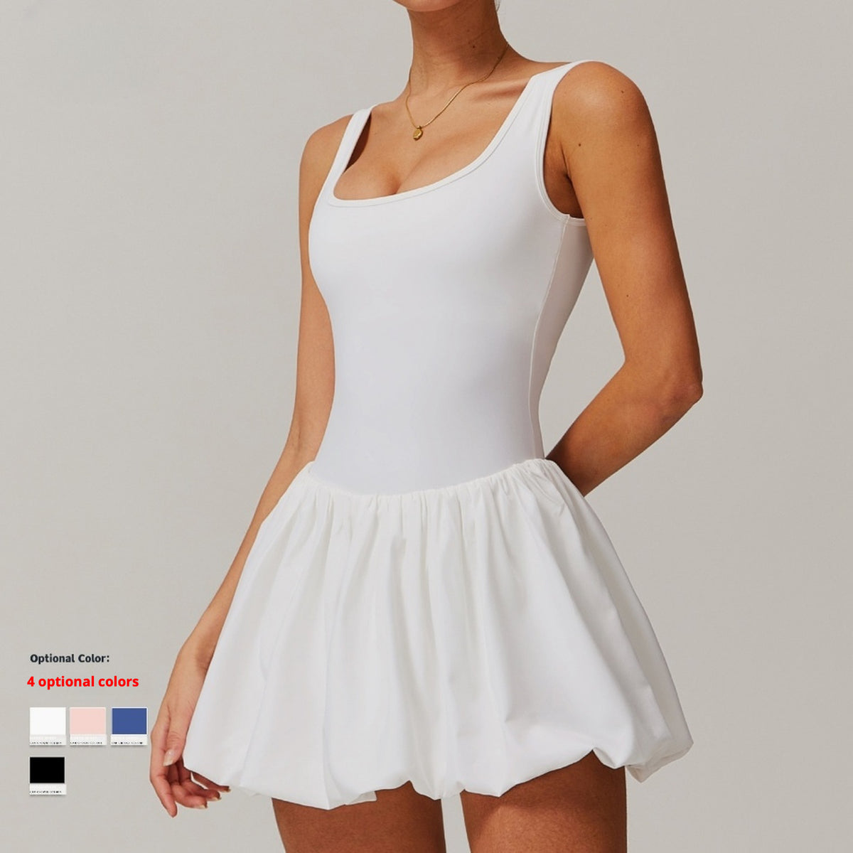 Fake two-piece dress anti-exposure outdoor running fitness tennis skirt bottoming nude feeling sports