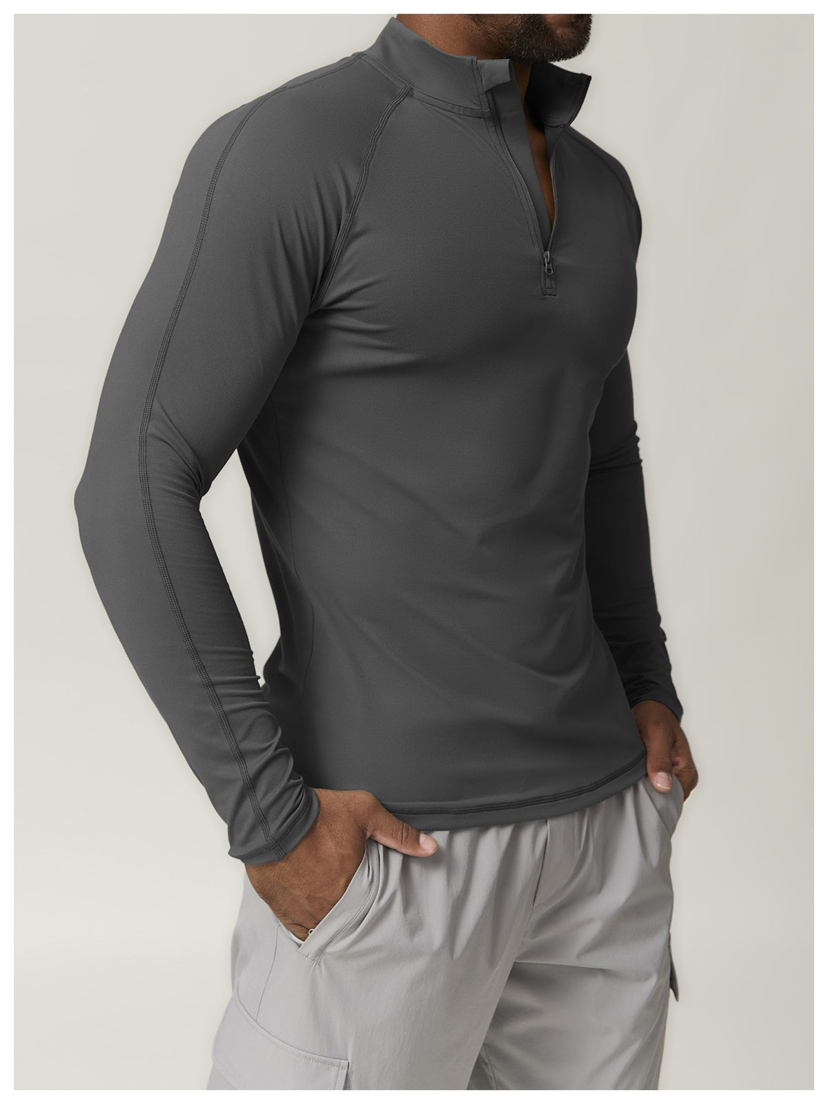 Tops Outdoor Fitness Running Quick Dry Long Sleeve Sports Zipper T-shirt Sports Casual Tops