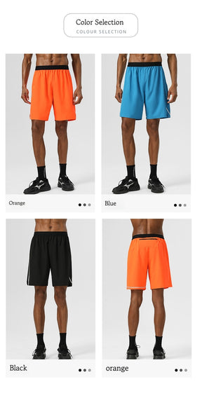 Shorts Breathable Stretch Quick Dry Basketball Shorts Fitness Sports Reflective Strips Pockets
