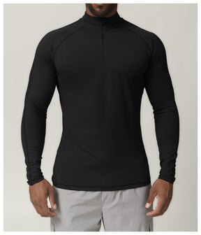 Tops Outdoor Fitness Running Quick Dry Long Sleeve Sports Zipper T-shirt Sports Casual Tops