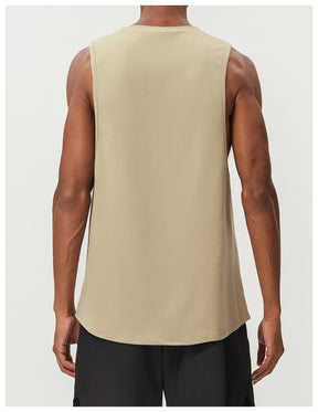 Men's Cotton Tank Tops Workout Gym Moisture Wicking T Shirts Muscle Athletic Sleeveless Top