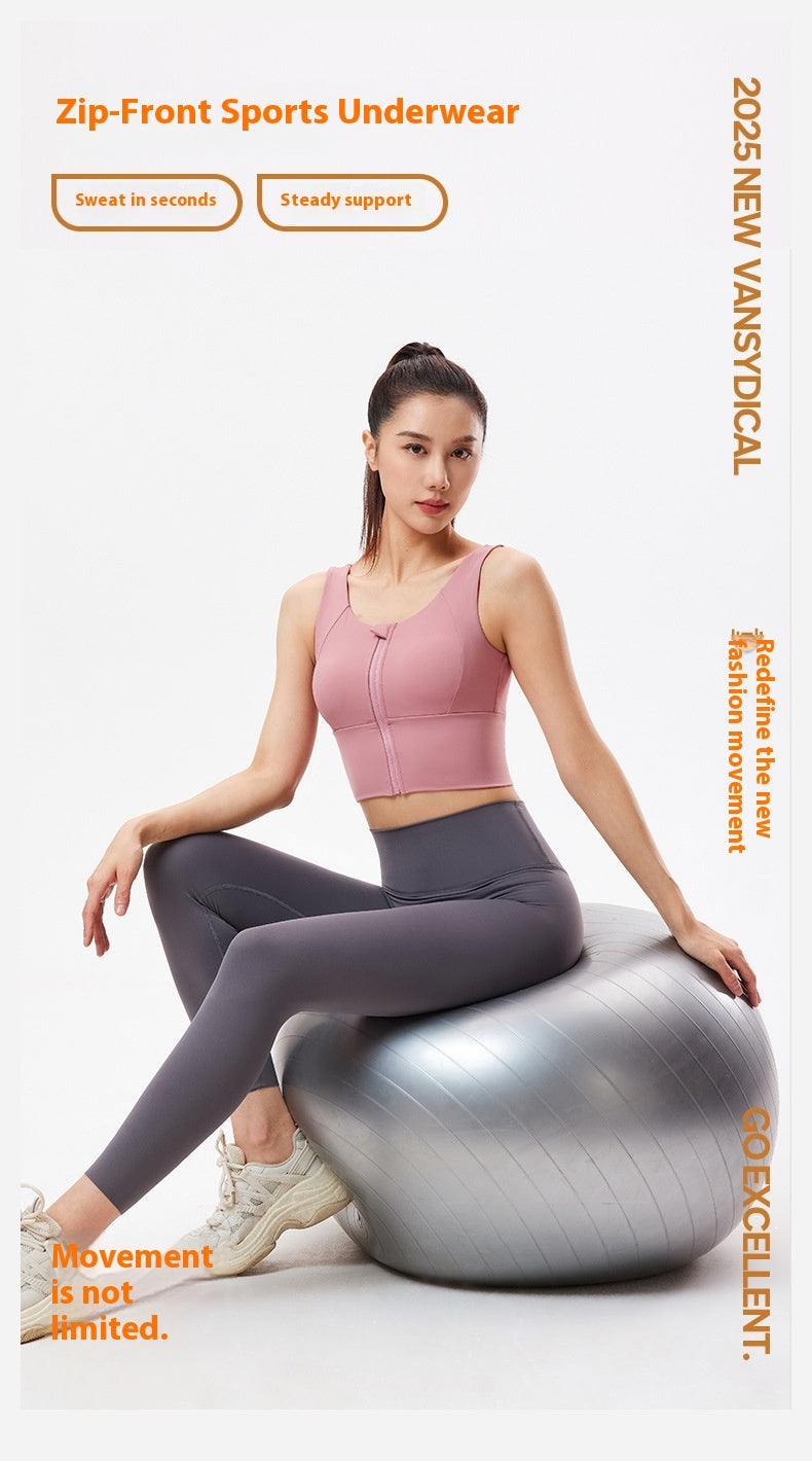 Yoga Sports Bra Shockproof Running Sports Leisure High Elasticity Gathering