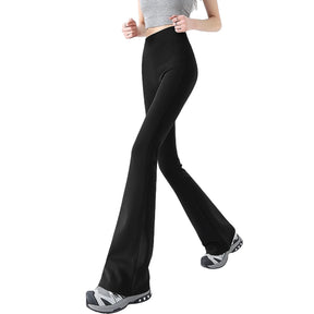 Summer casual sporty style, leg-shaping, high-elasticity flared pants, high-waist slimming, slightly flared pants, with a luxurious drape, wide-leg pants.