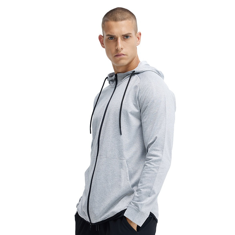Cardigan Jacket Hooded Jogging Quick Dry Sweater Running Fitness Jacket Spring Autumn Winter Outdoor Aerobics