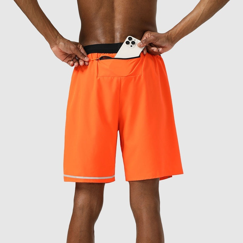 Shorts Breathable Stretch Quick Dry Basketball Shorts Fitness Sports Reflective Strips Pockets
