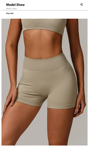 Shorts Sports Running High Waist Yoga Fitness Cycling Outdoor Leisure Hip Lifting Abdomen Slimming Seamless No Embarrassing Lines