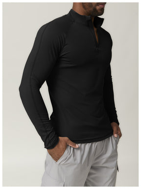 Tops Outdoor Fitness Running Quick Dry Long Sleeve Sports Zipper T-shirt Sports Casual Tops