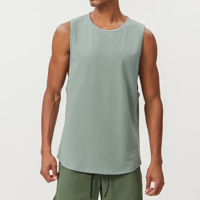 Men's Cotton Tank Tops Workout Gym Moisture Wicking T Shirts Muscle Athletic Sleeveless Top