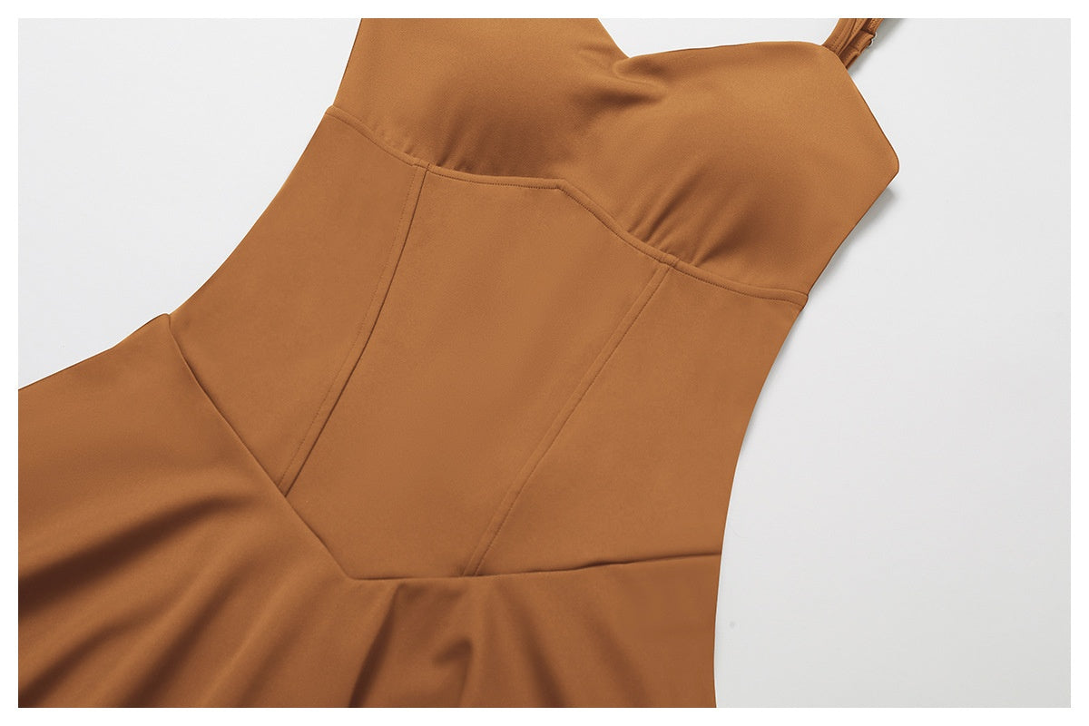 Fake two-piece dress anti-exposure outdoor running fitness tennis skirt bottoming nude feeling sports