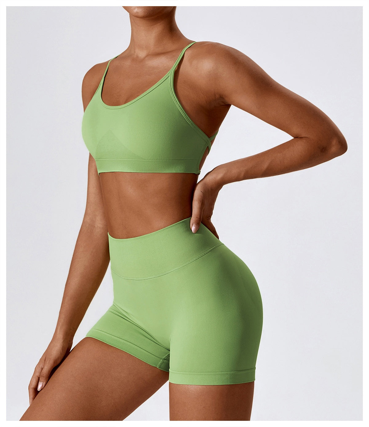 Beautiful back camisole running yoga fitness vest sports bra padded low impact spaghetti strap tops
