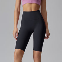 2025 new high waist hip lifting body shaping yoga shorts double-sided sanding high-intensity fitness abdomen outdoor running cycling sports shorts