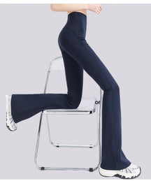 Summer casual sporty style, leg-shaping, high-elasticity flared pants, high-waist slimming, slightly flared pants, with a luxurious drape, wide-leg pants.