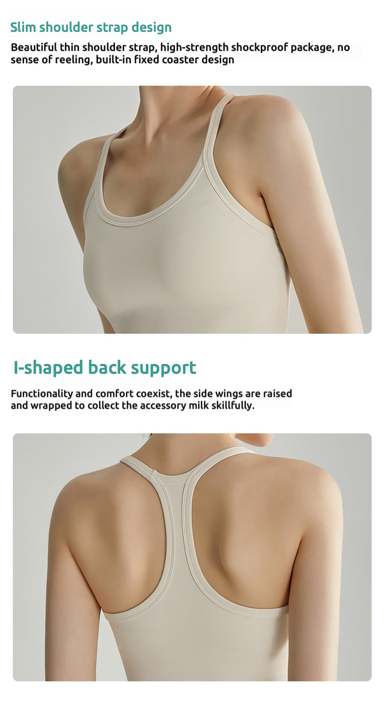 Beautiful back High strength Outdoor Yoga Running Fitness Strong wrap Gather Fixed chest pad Seamless Antibacterial Comfort