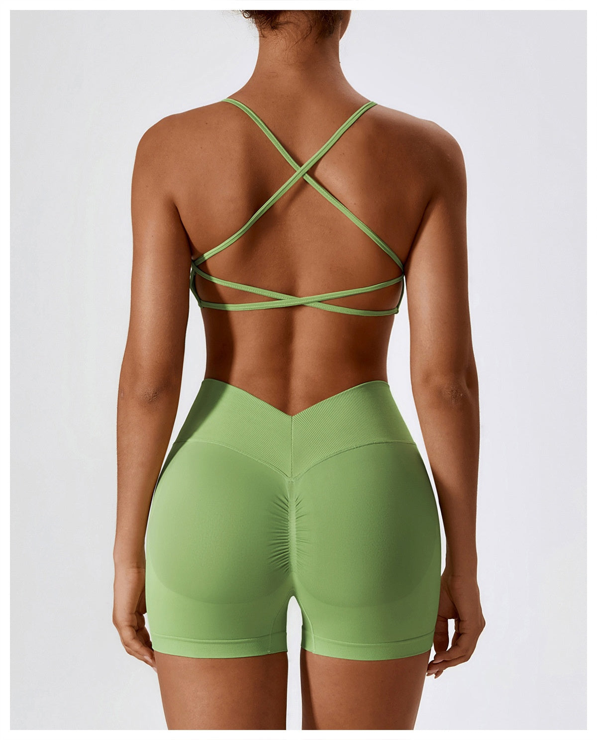 Beautiful back camisole running yoga fitness vest sports bra padded low impact spaghetti strap tops