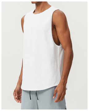 Men's Cotton Tank Tops Workout Gym Moisture Wicking T Shirts Muscle Athletic Sleeveless Top