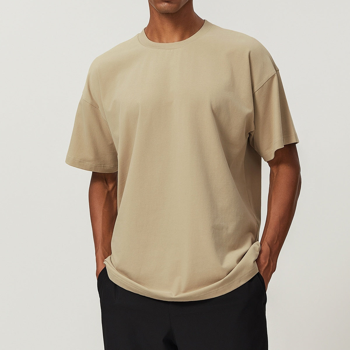 citywalk cotton soft sweat-absorbent loose sports leisure fitness tops soft cotton skin-friendly breathable T-shirt