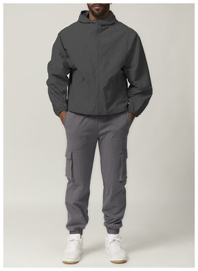 citywalk camping waterproof windproof zipper jacket hiking mountaineering hooded hooded outdoor coat