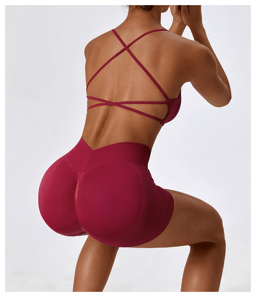 Shorts Sports Running High Waist Yoga Fitness Cycling Outdoor Leisure Hip Lifting Abdomen Slimming Seamless No Embarrassing Lines
