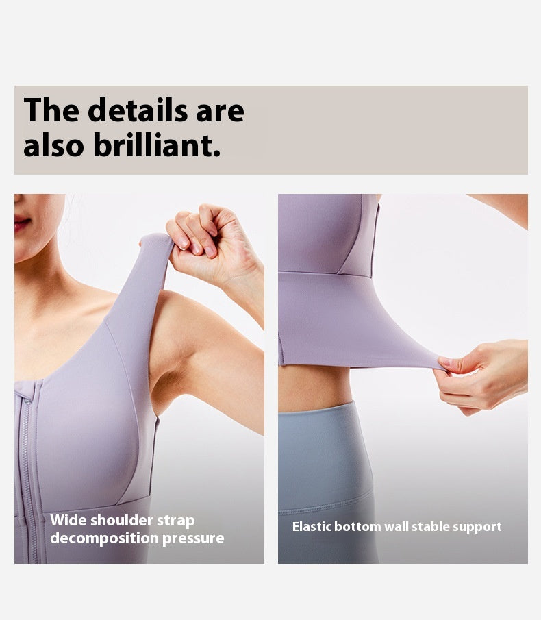 Yoga Sports Bra Shockproof Running Sports Leisure High Elasticity Gathering