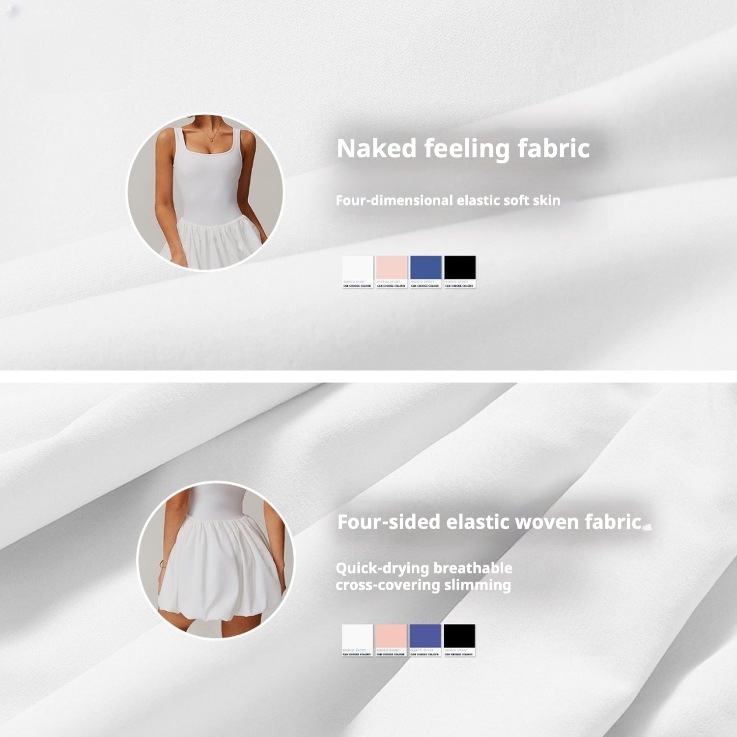 Fake two-piece dress anti-exposure outdoor running fitness tennis skirt bottoming nude feeling sports