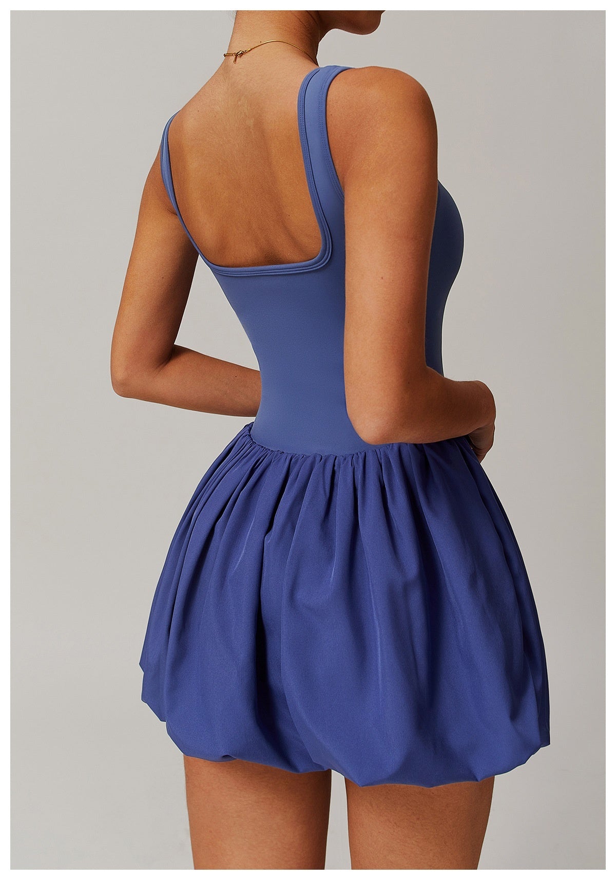 Fake two-piece dress anti-exposure outdoor running fitness tennis skirt bottoming nude feeling sports