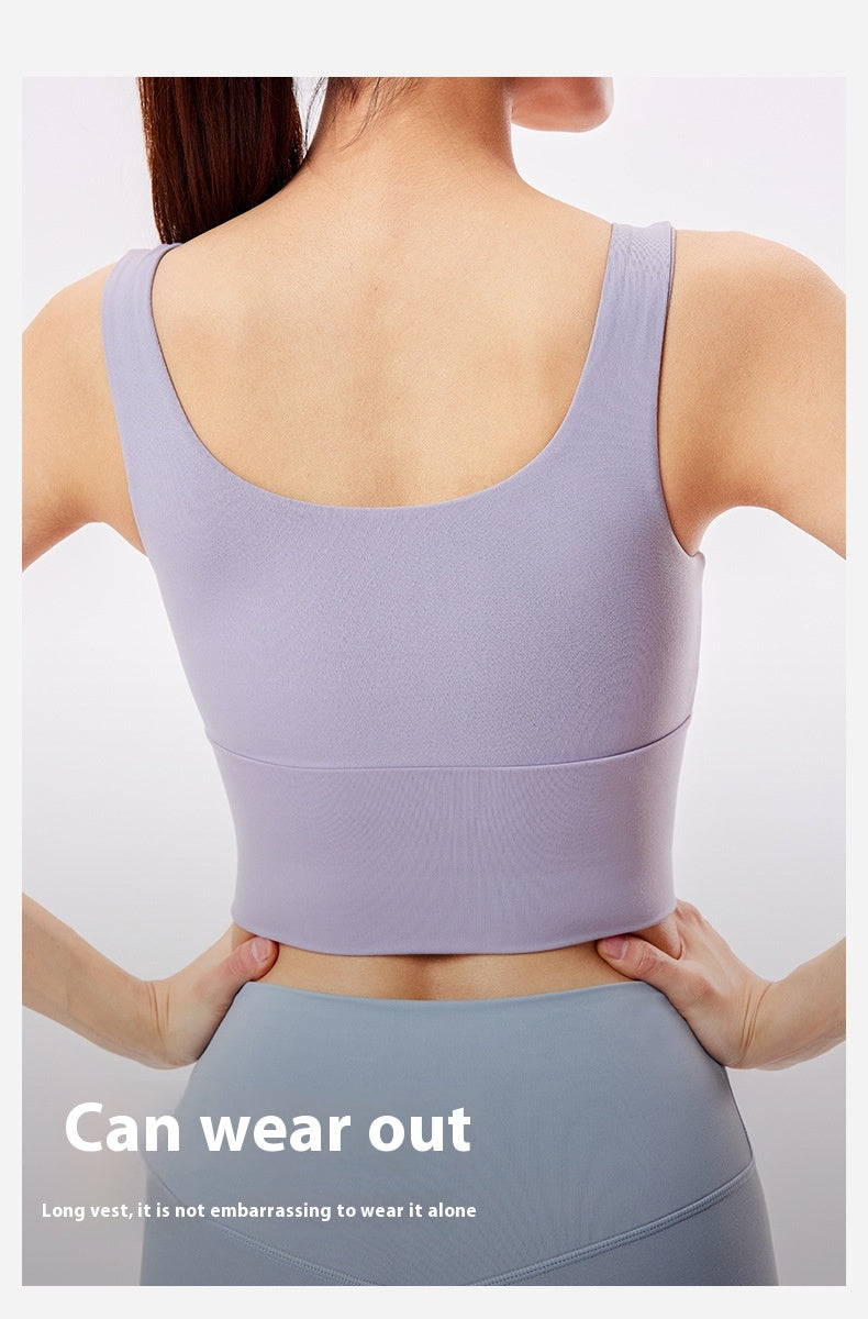 Yoga Sports Bra Shockproof Running Sports Leisure High Elasticity Gathering