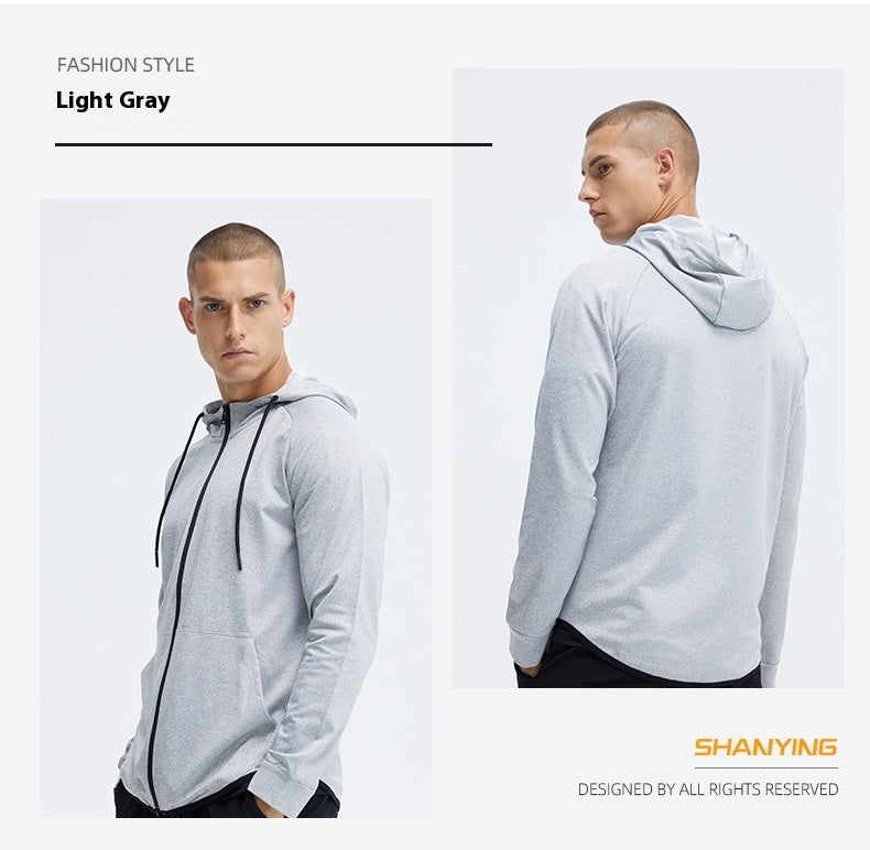 Cardigan Jacket Hooded Jogging Quick Dry Sweater Running Fitness Jacket Spring Autumn Winter Outdoor Aerobics