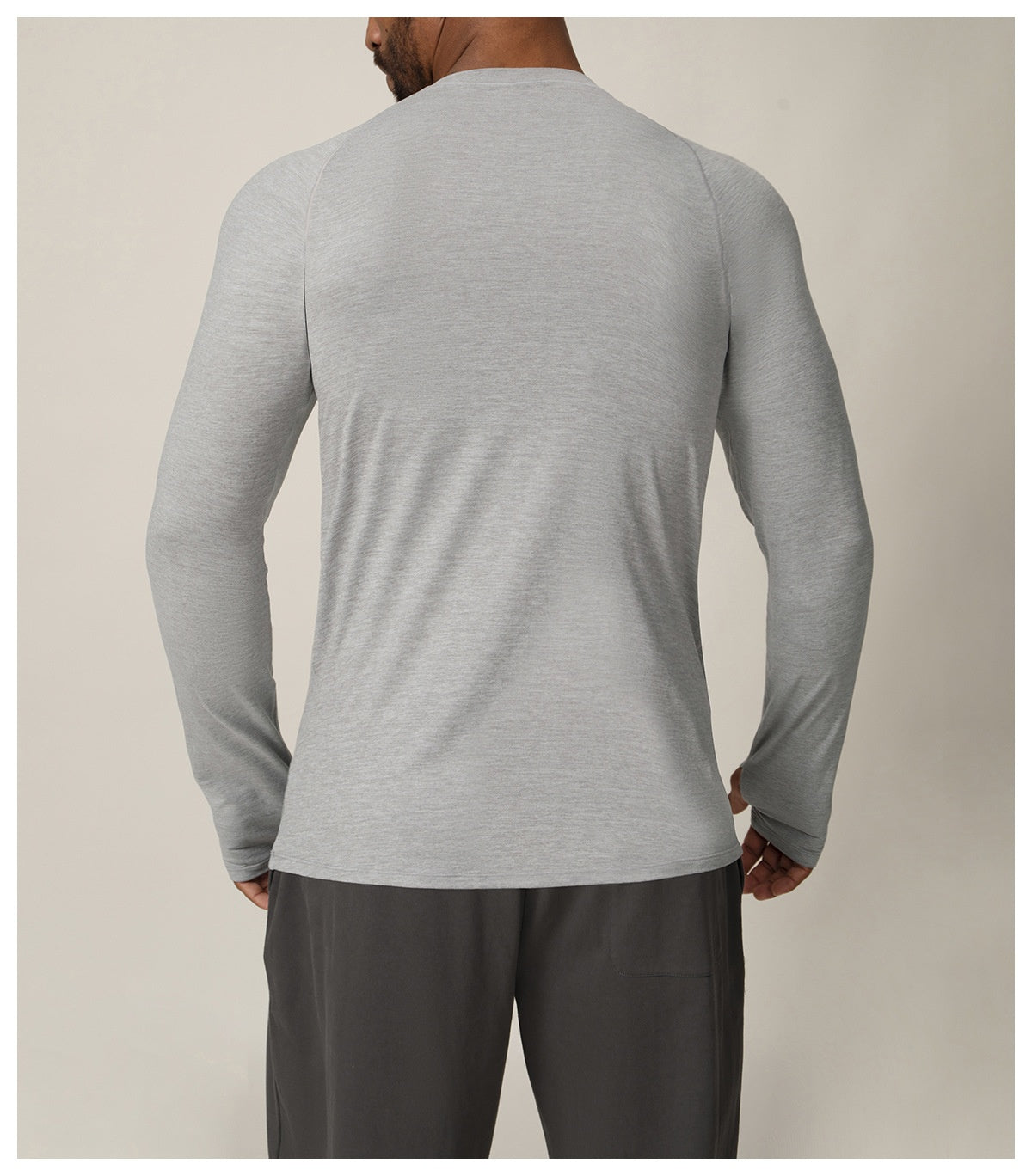 Quick-drying long-sleeved T-shirt autumn and winter running fitness tennis training stretch tops outdoor running fitness clothes with finger sleeves