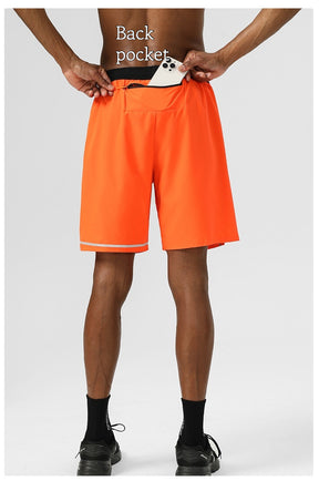 Shorts Breathable Stretch Quick Dry Basketball Shorts Fitness Sports Reflective Strips Pockets