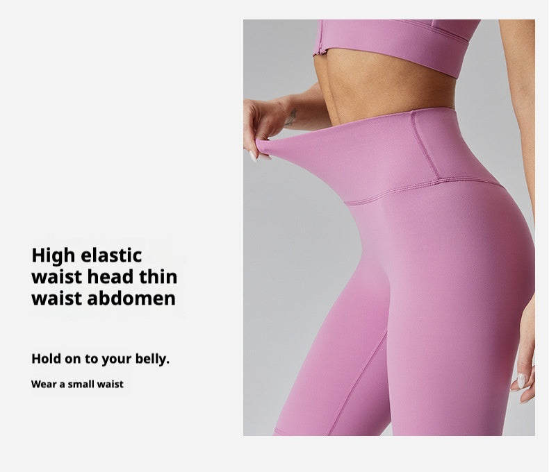 2025 new high waist hip lifting body shaping yoga shorts double-sided sanding high-intensity fitness abdomen outdoor running cycling sports shorts