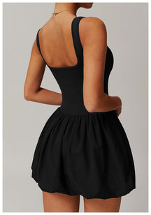 Fake two-piece dress anti-exposure outdoor running fitness tennis skirt bottoming nude feeling sports