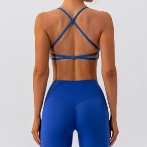 Beautiful back High strength Outdoor Yoga Running Fitness Strong wrap Gather Fixed chest pad Seamless Antibacterial ComfortSeamless