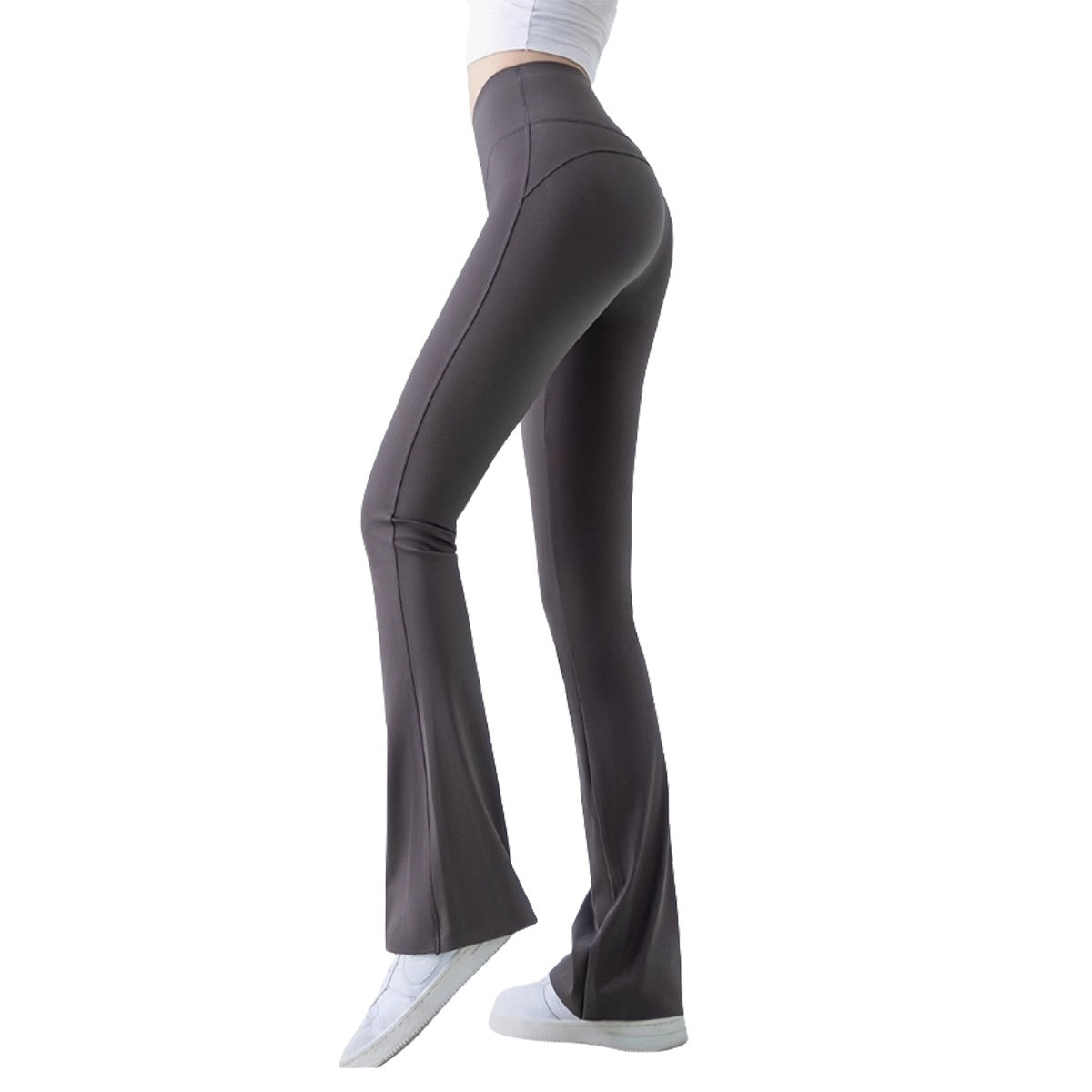 Summer casual sporty style, leg-shaping, high-elasticity flared pants, high-waist slimming, slightly flared pants, with a luxurious drape, wide-leg pants.