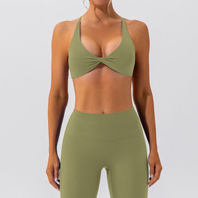 Beautiful back High strength Outdoor Yoga Running Fitness Strong wrap Gather Fixed chest pad Seamless Antibacterial ComfortSeamless