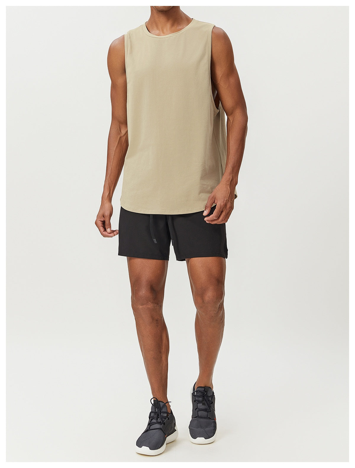 Men's Cotton Tank Tops Workout Gym Moisture Wicking T Shirts Muscle Athletic Sleeveless Top