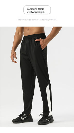 2025 new sports trousers high elastic training pants quick-drying breathable comfortable loose running fitness cycling leisure