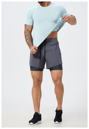 2025 Outdoor running casual shorts breathable sports quick-drying men's running tennis shorts casual