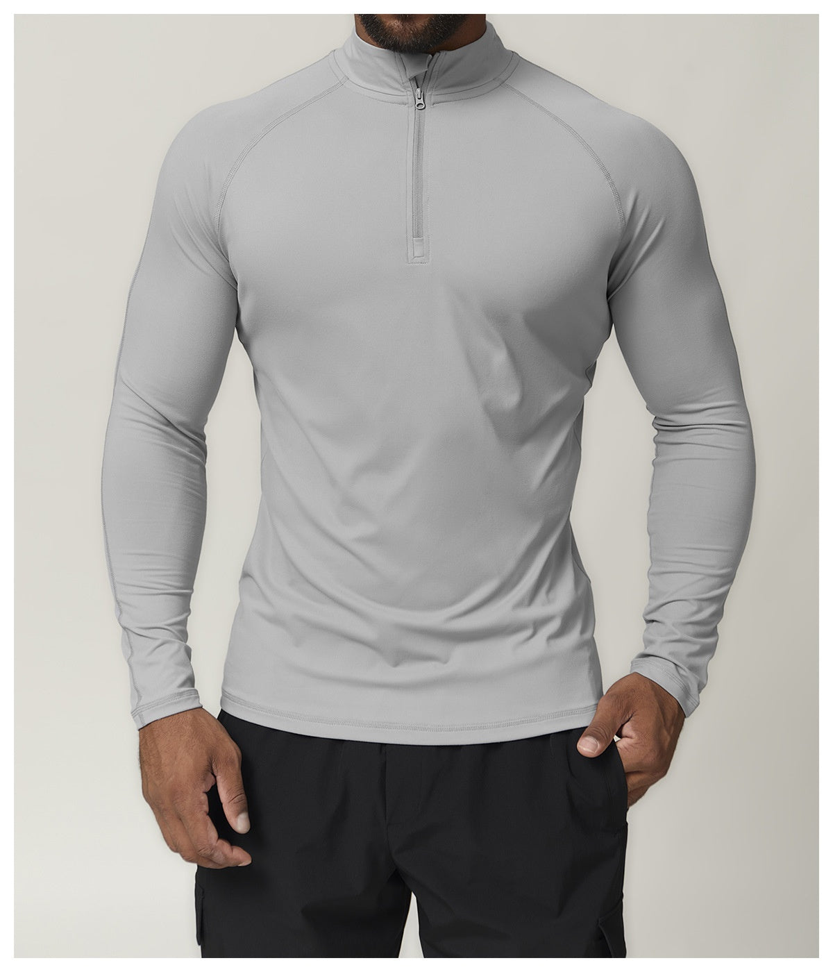 Tops Outdoor Fitness Running Quick Dry Long Sleeve Sports Zipper T-shirt Sports Casual Tops
