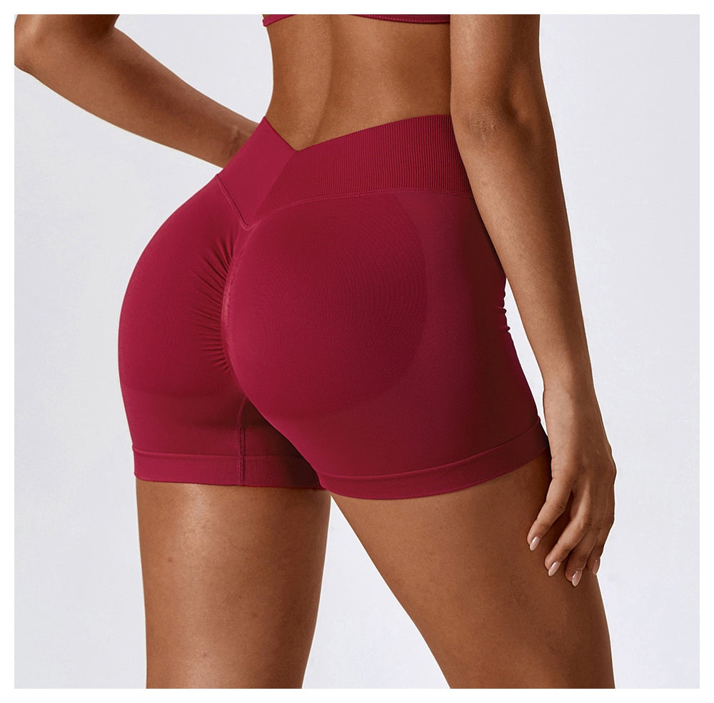 Shorts Sports Running High Waist Yoga Fitness Cycling Outdoor Leisure Hip Lifting Abdomen Slimming Seamless No Embarrassing Lines