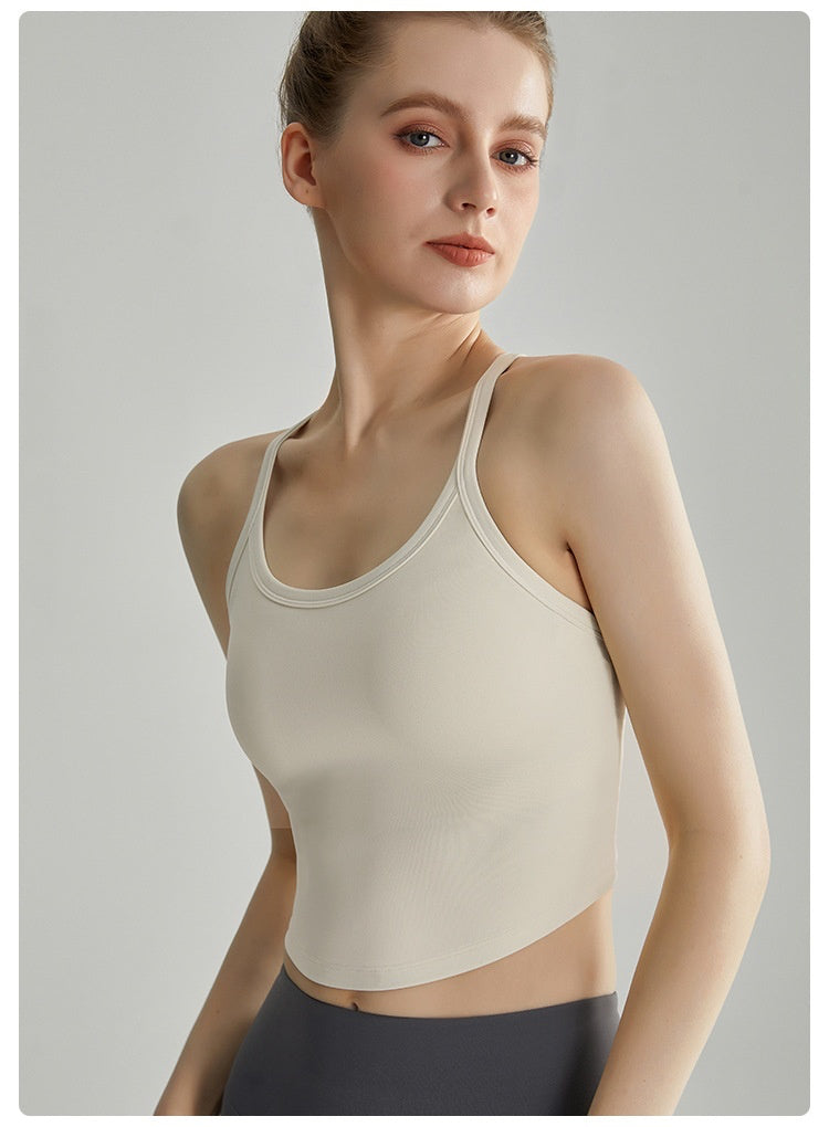 Beautiful back High strength Outdoor Yoga Running Fitness Strong wrap Gather Fixed chest pad Seamless Antibacterial Comfort
