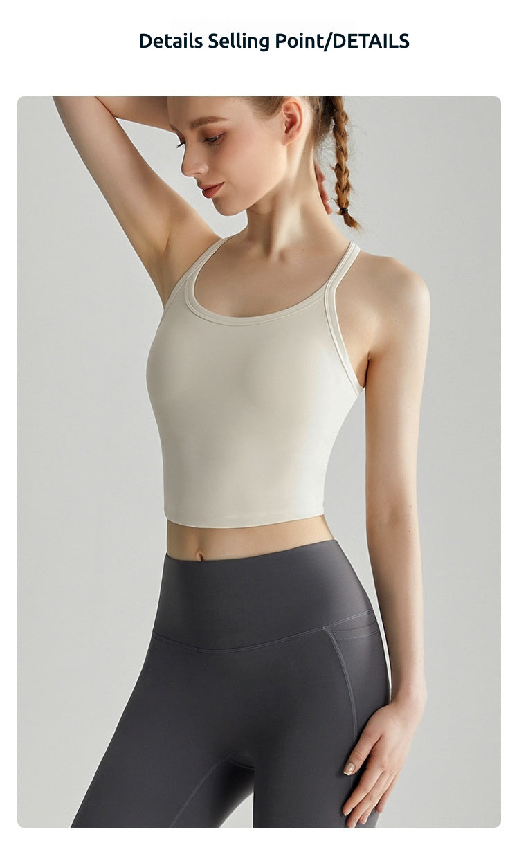 Beautiful back High strength Outdoor Yoga Running Fitness Strong wrap Gather Fixed chest pad Seamless Antibacterial Comfort