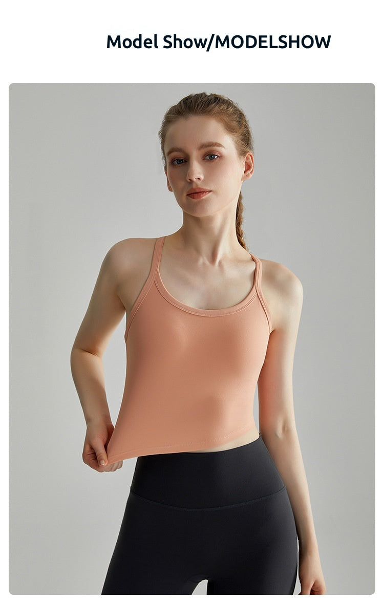 Beautiful back High strength Outdoor Yoga Running Fitness Strong wrap Gather Fixed chest pad Seamless Antibacterial Comfort