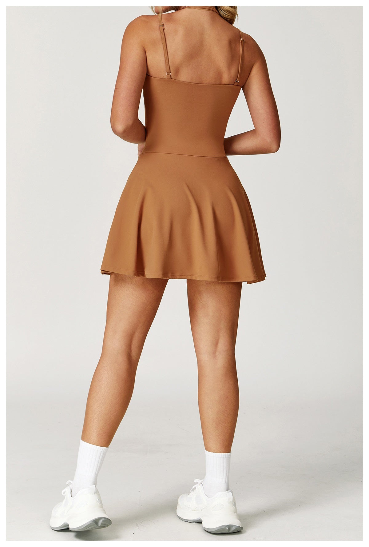 Fake two-piece dress anti-exposure outdoor running fitness tennis skirt bottoming nude feeling sports
