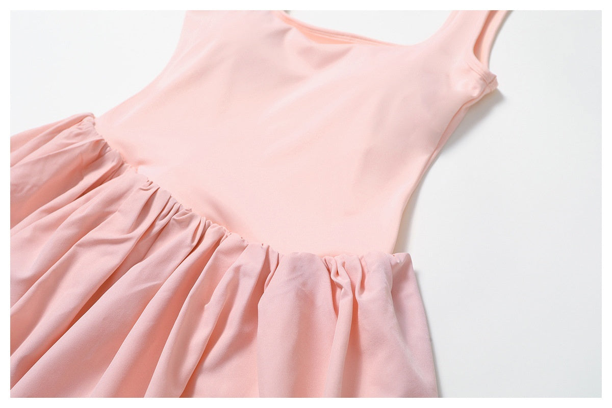 Fake two-piece dress anti-exposure outdoor running fitness tennis skirt bottoming nude feeling sports