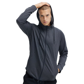 Cardigan Jacket Hooded Jogging Quick Dry Sweater Running Fitness Jacket Spring Autumn Winter Outdoor Aerobics
