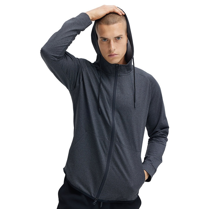 Cardigan Jacket Hooded Jogging Quick Dry Sweater Running Fitness Jacket Spring Autumn Winter Outdoor Aerobics