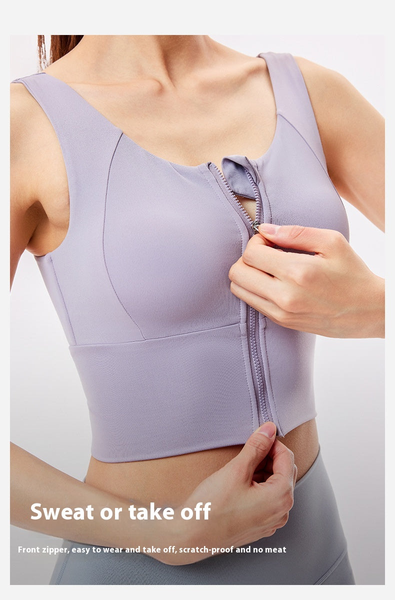 Yoga Sports Bra Shockproof Running Sports Leisure High Elasticity Gathering
