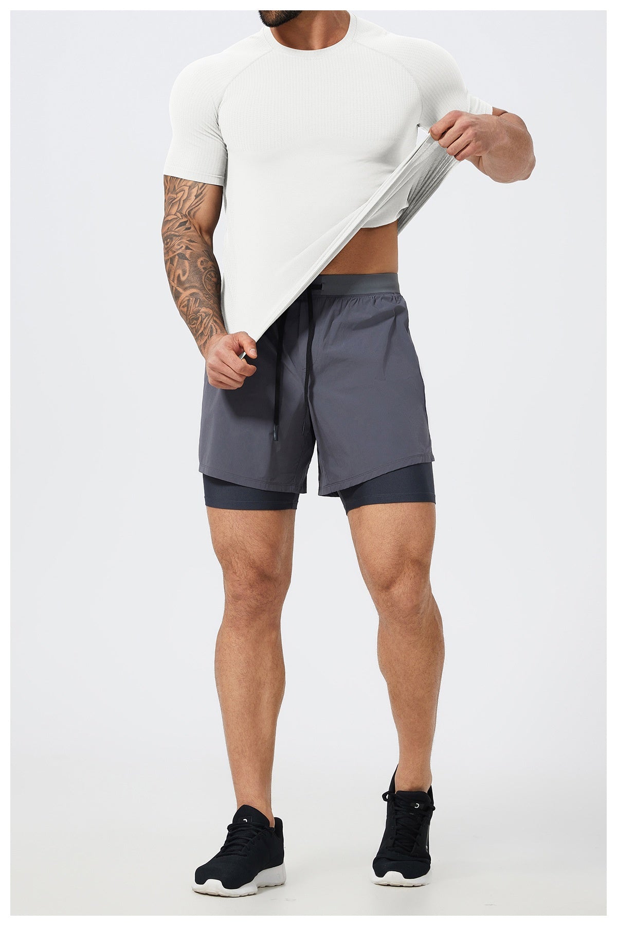 2025 Outdoor running casual shorts breathable sports quick-drying men's running tennis shorts casual