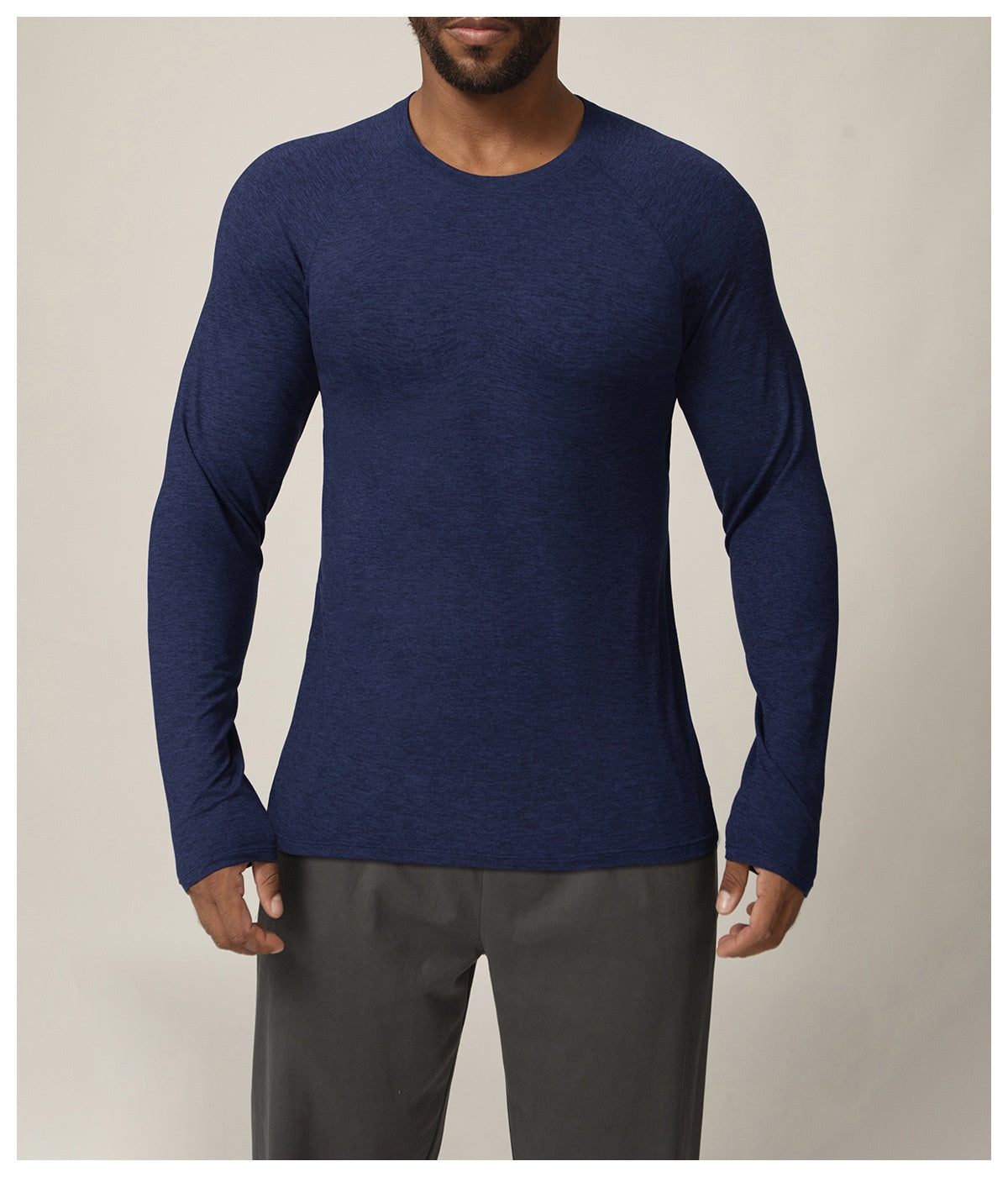 Quick-drying long-sleeved T-shirt autumn and winter running fitness tennis training stretch tops outdoor running fitness clothes with finger sleeves