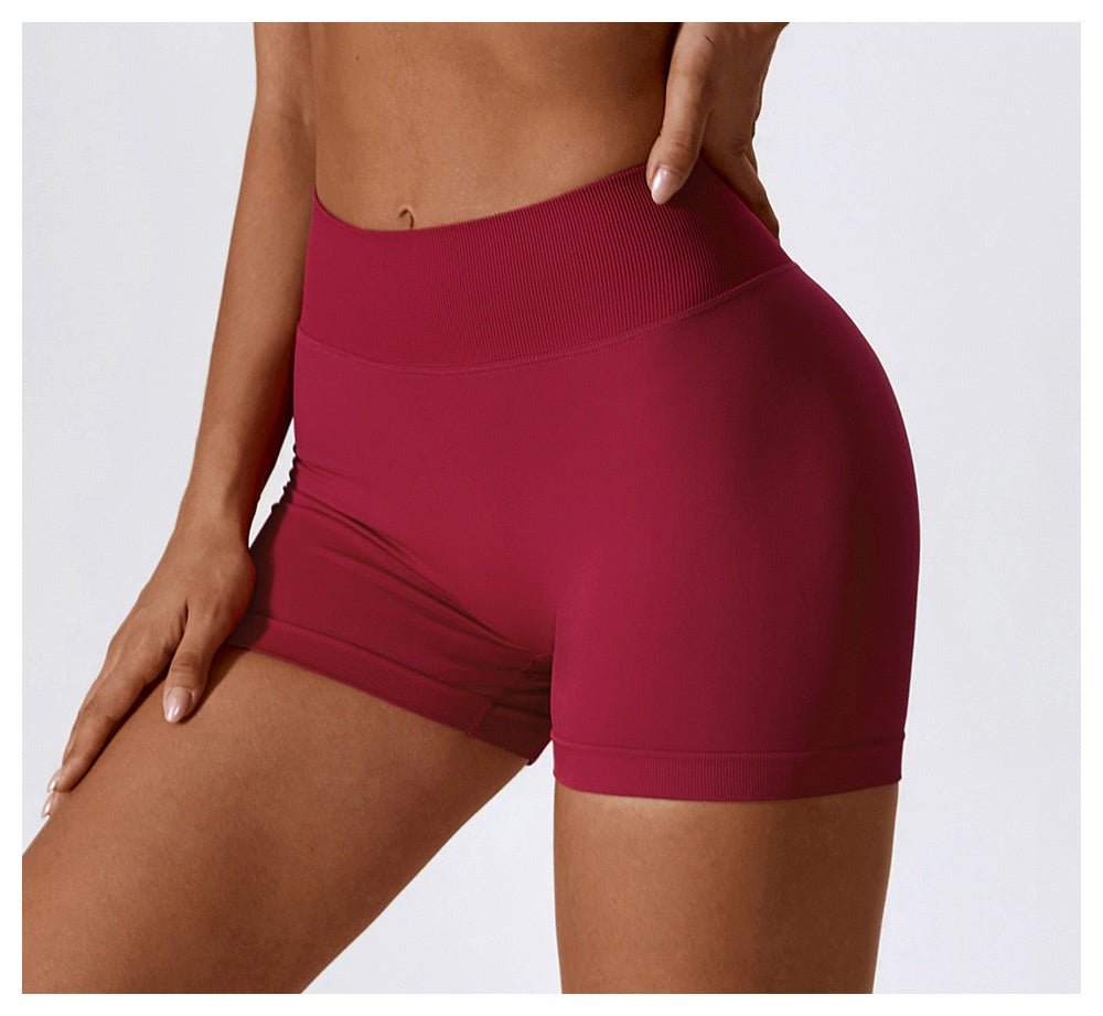 Shorts Sports Running High Waist Yoga Fitness Cycling Outdoor Leisure Hip Lifting Abdomen Slimming Seamless No Embarrassing Lines